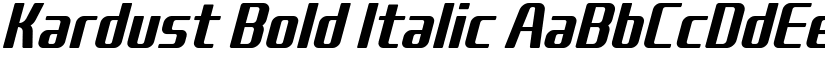 Kardust Bold Italic font