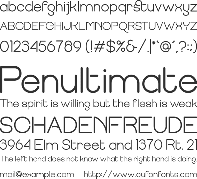 Quostige font preview