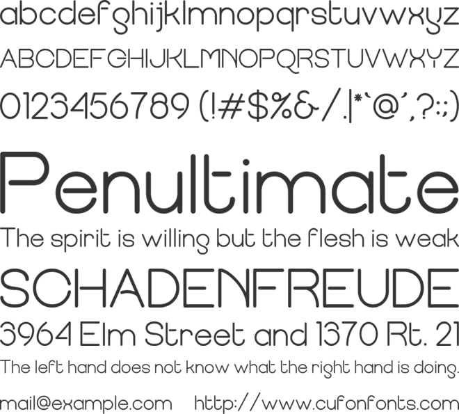 Quostige font preview