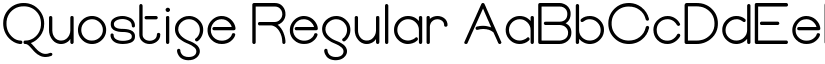 Quostige Regular font