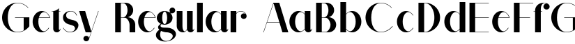 Getsy Regular font