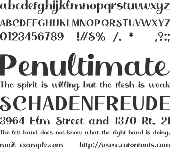 Belmist font preview