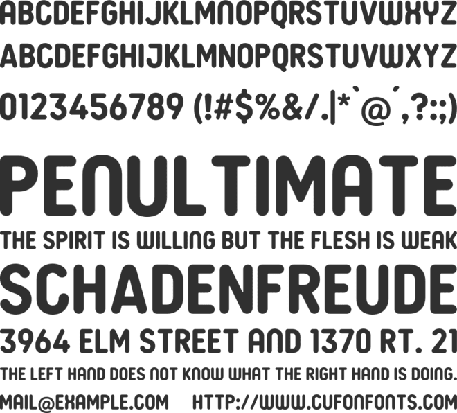 Budokan Rounded font preview