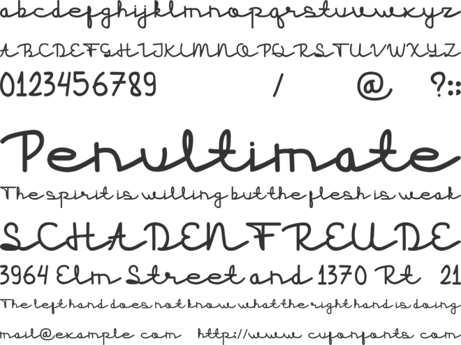 Carlington font preview