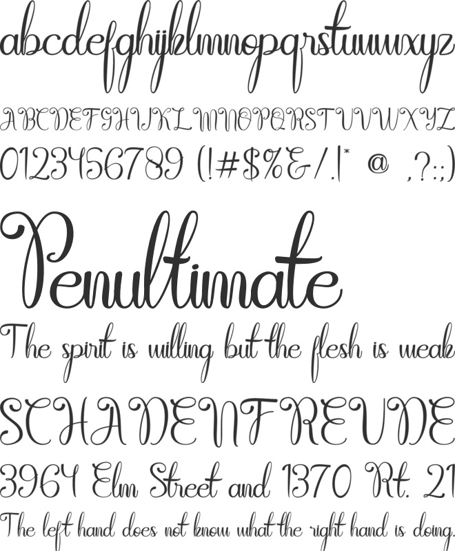 Athernal - Personal Use font preview