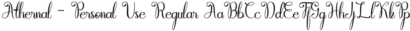 Athernal - Personal Use font download