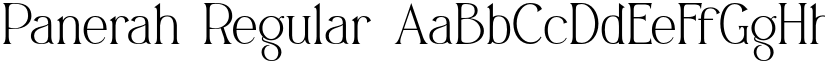 Panerah Regular font