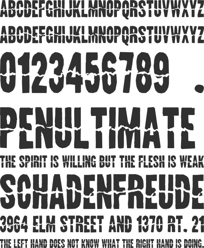 Land Speed Record font preview