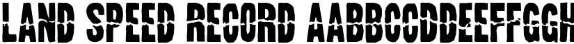 Land Speed Record font