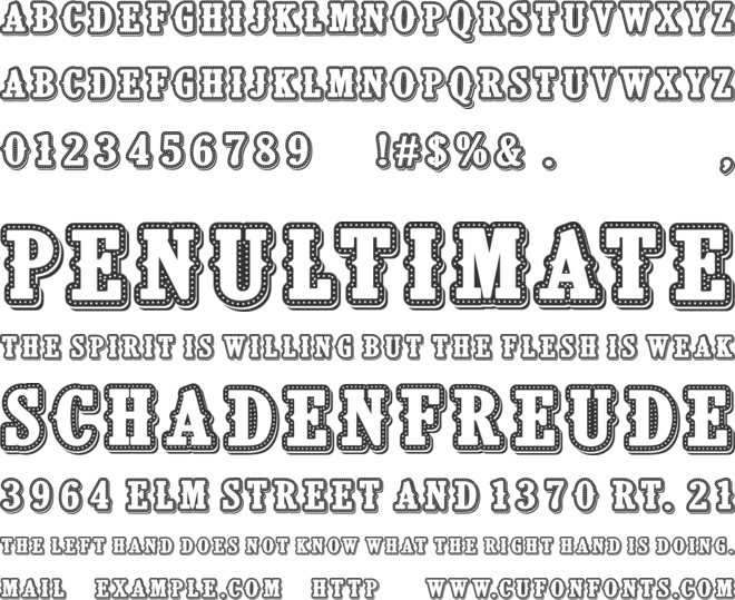 CF Le grand cirque Personal font preview