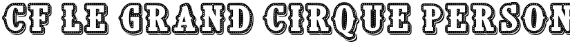 CF Le grand cirque Personal Regular font