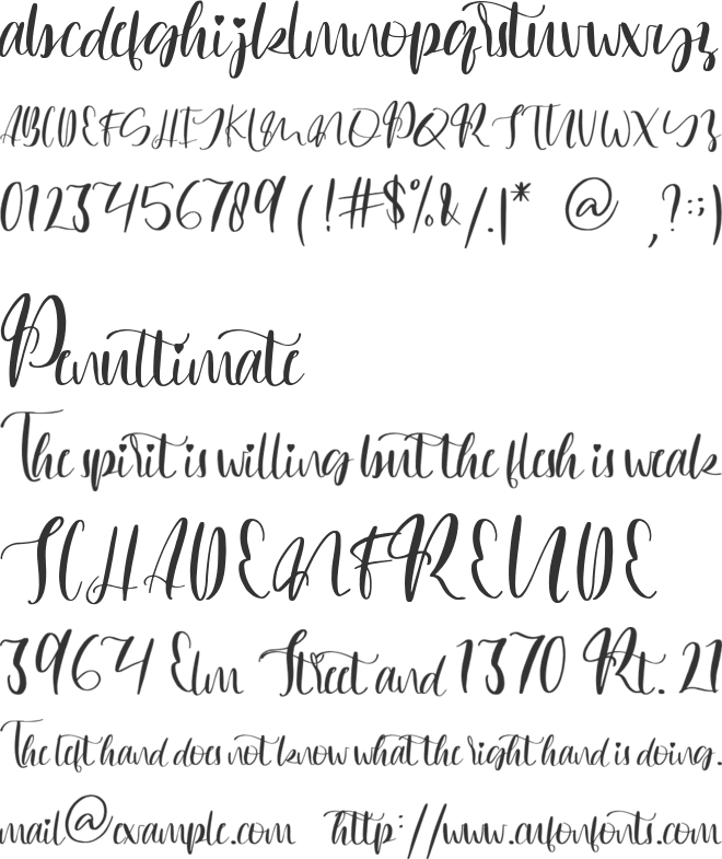 Darling font preview