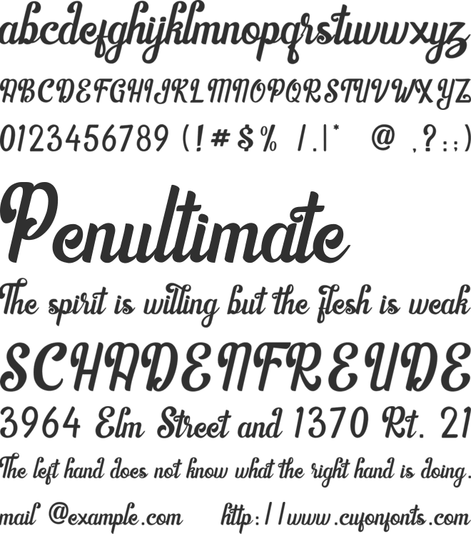 Killyfish font preview