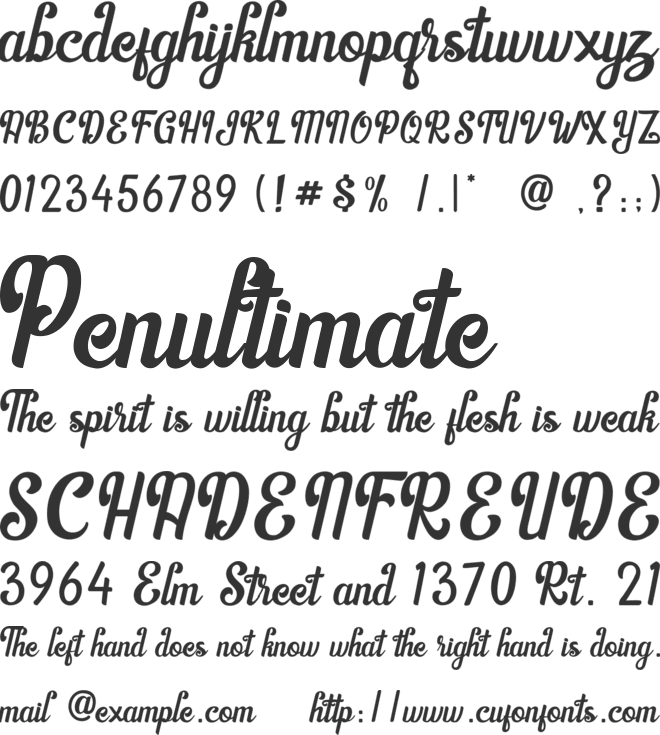 Killyfish font preview