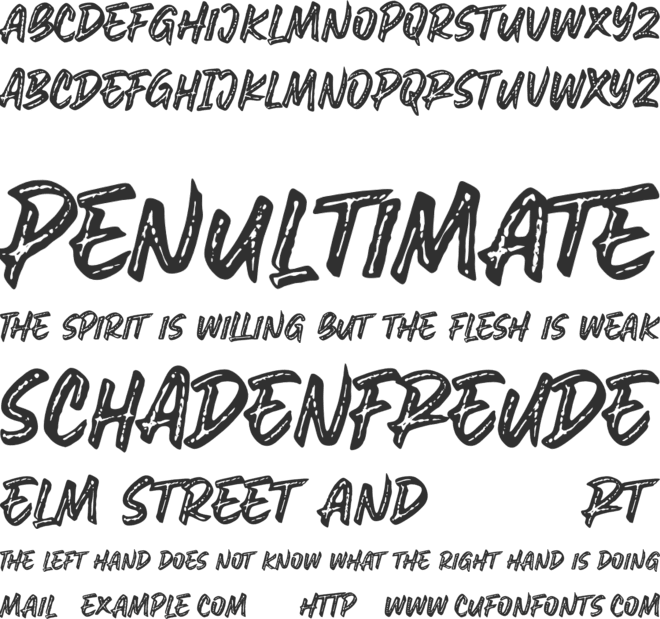 Realistic font preview