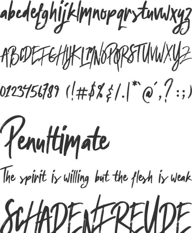 Broken Dark font preview