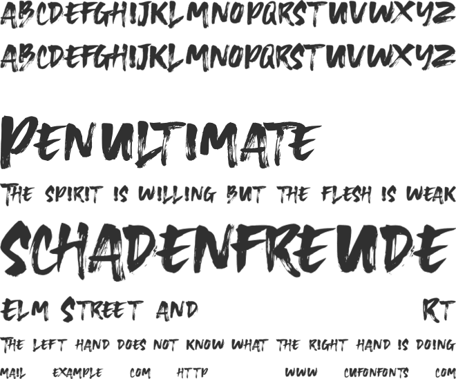 OneBrush font preview