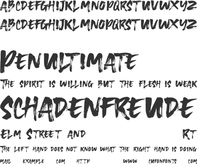 OneBrush font preview