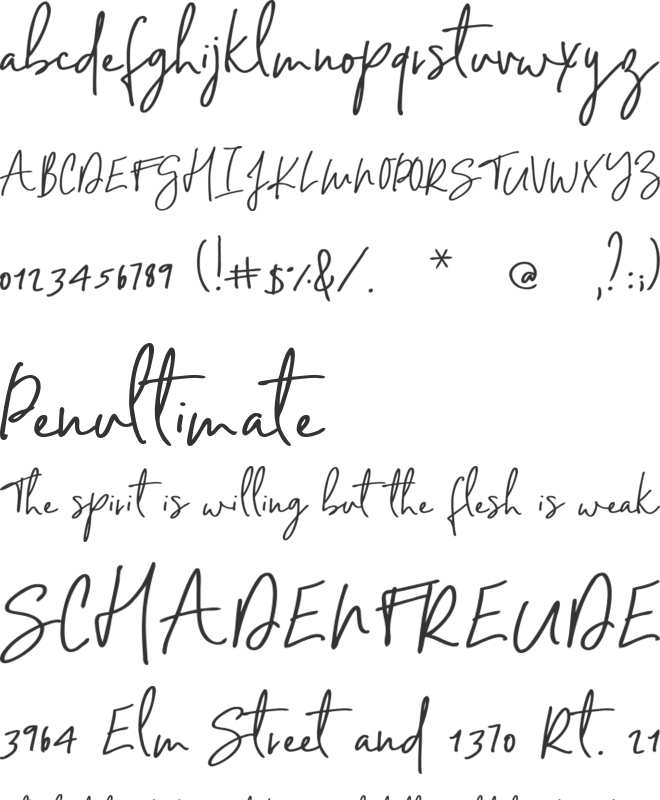 My Friend font preview