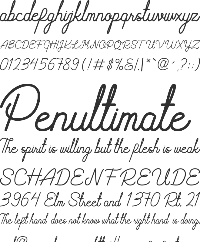 Rafflesian Poem font preview