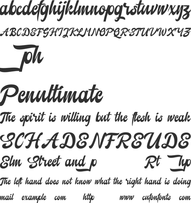 Retrocket font preview