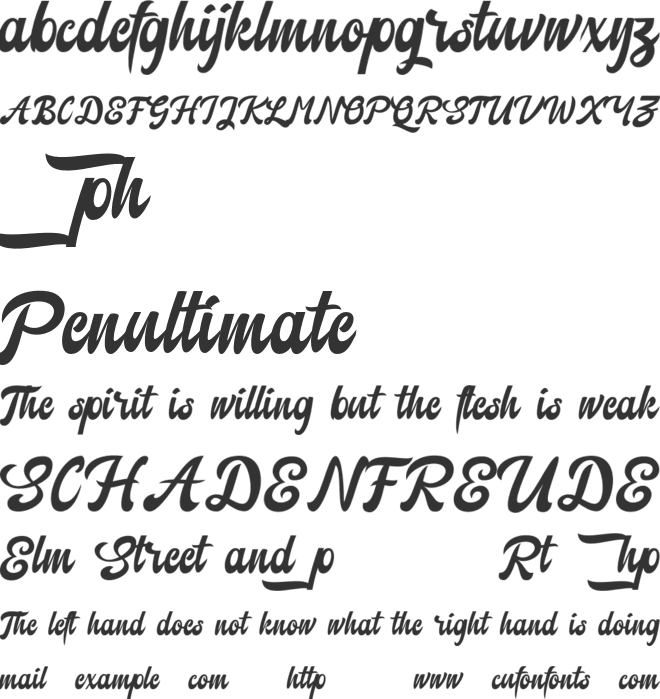 Retrocket font preview