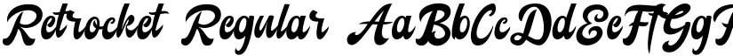 Retrocket Regular font