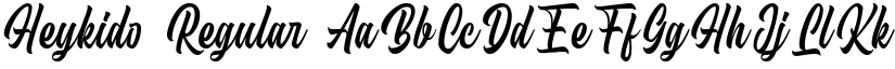 Heykido Regular font