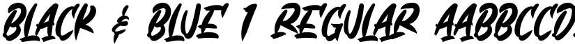 Black & Blue 1 Regular font