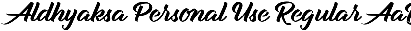 Aldhyaksa Personal Use Regular font