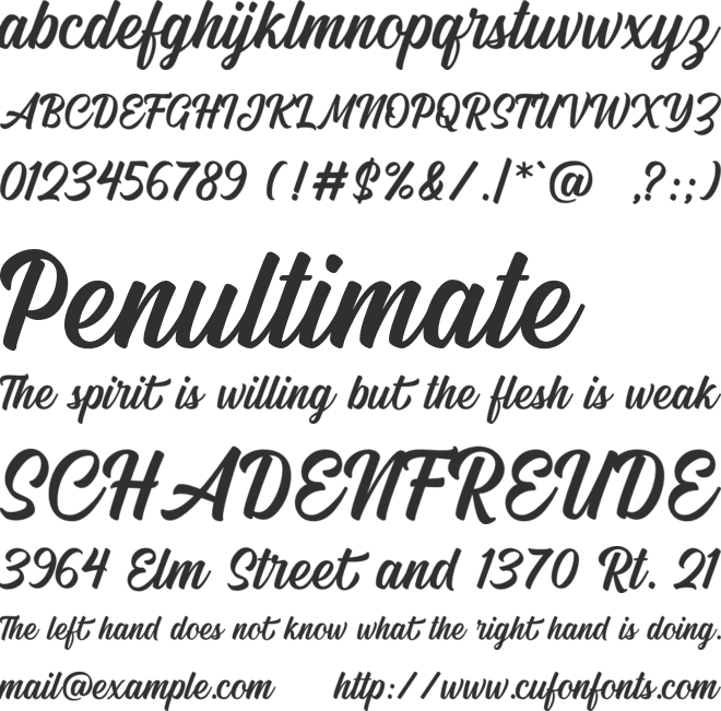 Michland font preview