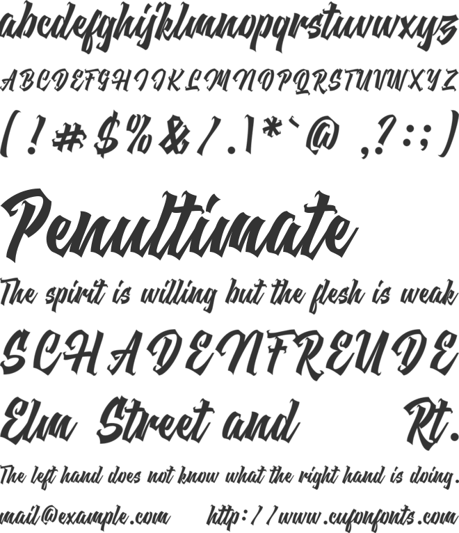 Brigherdz font preview