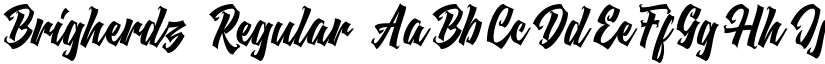 Brigherdz Regular font