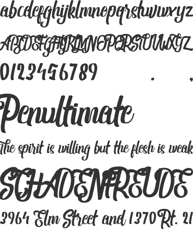 Shanthans font preview