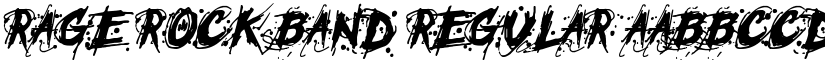 Rage Rock Band Regular font