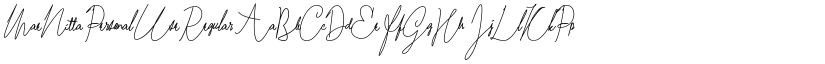 Mae Nitta Personal Use Regular font