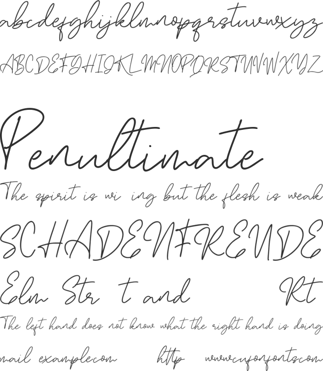 Attahost font preview