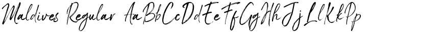 Maldives Regular font