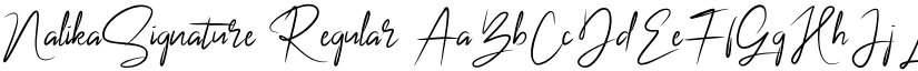 NalikaSignature Regular font