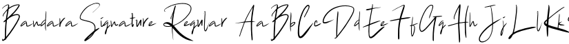 BandaraSignature Regular font