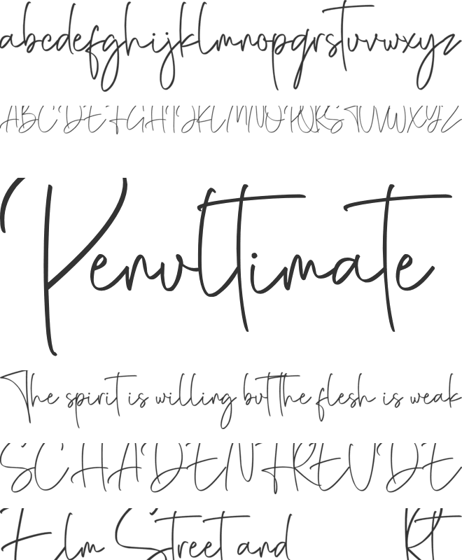 Hamellista font preview