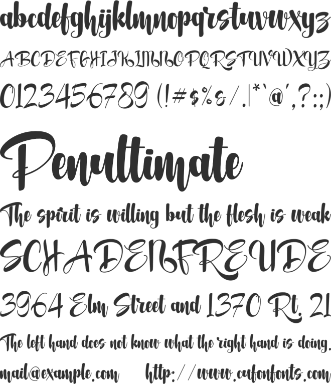 Fortunela font preview