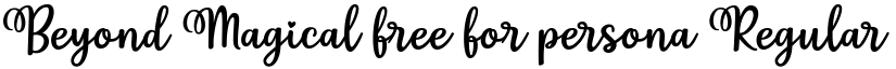 Beyond Magical free for persona Regular font