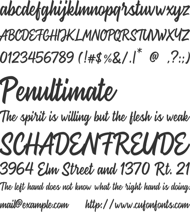 Woodland font preview