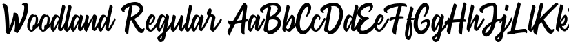 Woodland Regular font