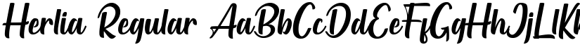 Herlia Regular font