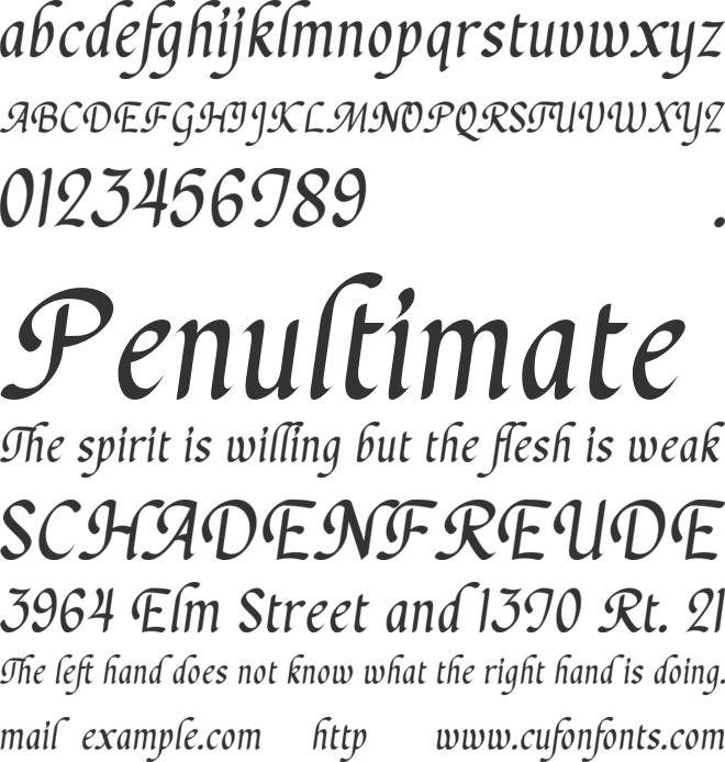 Chanceri font preview