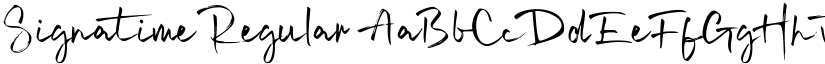 Signatime Regular font