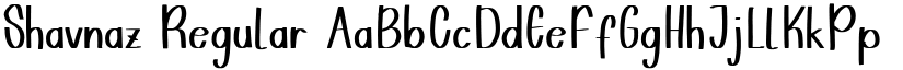 Shavnaz Regular font