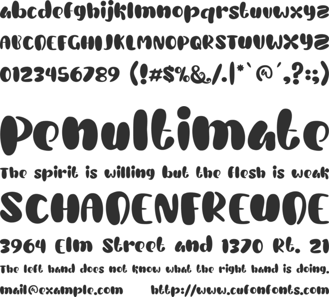 Cherry Cupcake Personal Use font preview